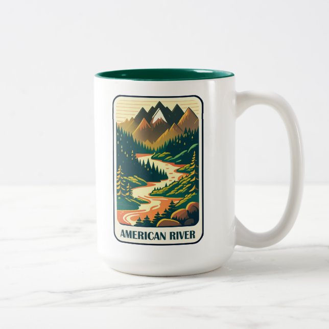 American River California Colours Two-Tone Coffee Mug (Right)