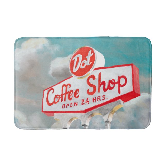 American Roadside | Coffee Shop Sign Bath Mat (Front)