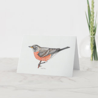 American Robin Art Card