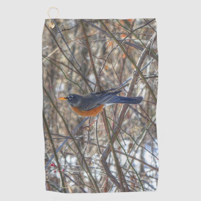American Robin Golf Towel (Front)