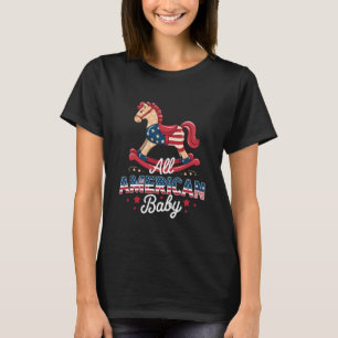 American Rocking Horse Patriotic Theme T-Shirt