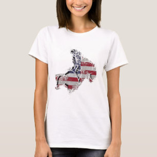 American Rodeo Bull Riding Retro Grunge Usa Vintag T-Shirt