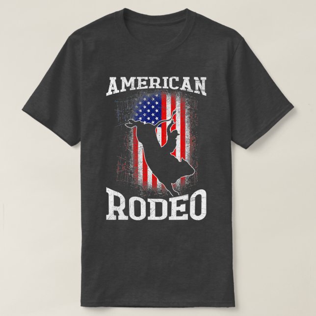 American Rodeo Cowboy Horse Bull Riding For Men Wo T-Shirt (Design Front)