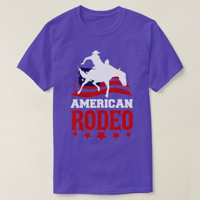 American Rodeo Cowboy Horse Bull Riding For Men Wo T-Shirt (Design Front)