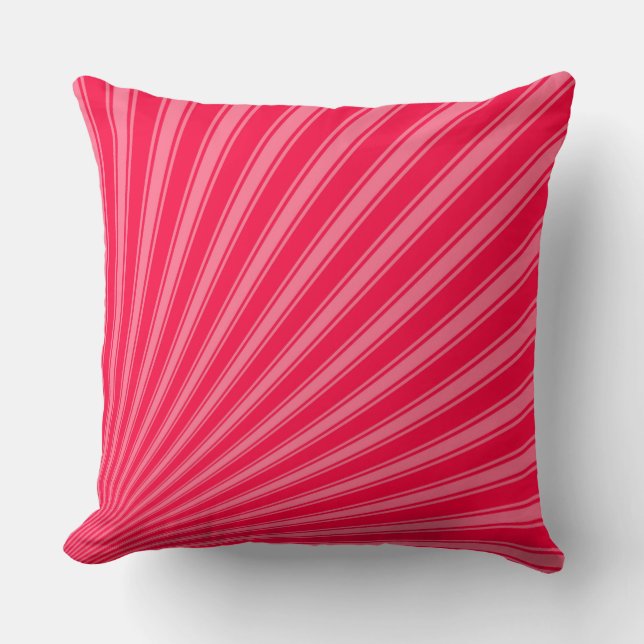 American rose Colour Stripe Funky Pattern Cushion (Front)