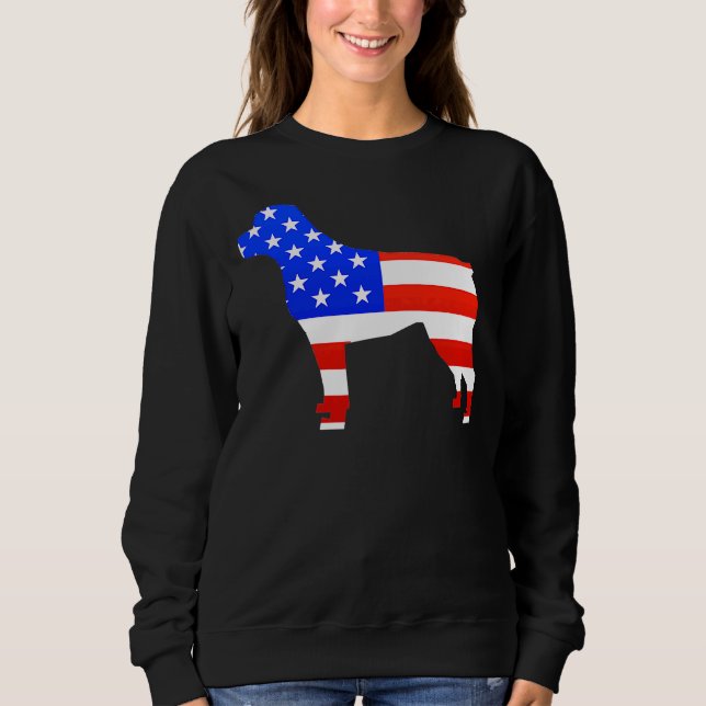 American Rottweiler Silhouette Sweatshirt (Front)