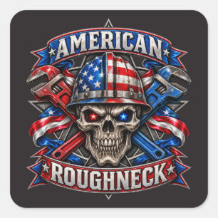 AMERICAN ROUGHNECK SQUARE STICKER