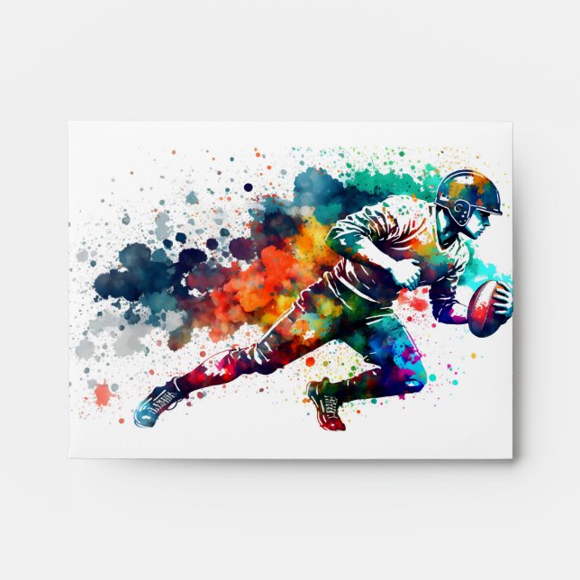 American Rugby Player Envelope (Front)