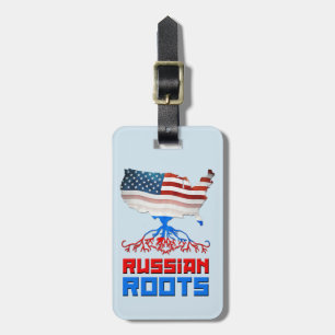 American Russian Roots Luggage Tag Template