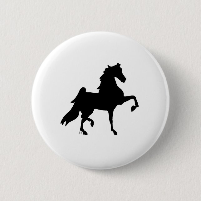 American Saddlebred Horse 6 Cm Round Badge (Front)