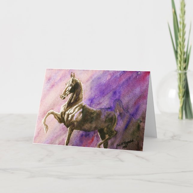 American Saddlebred Horse Blank Greeting Card (Front)