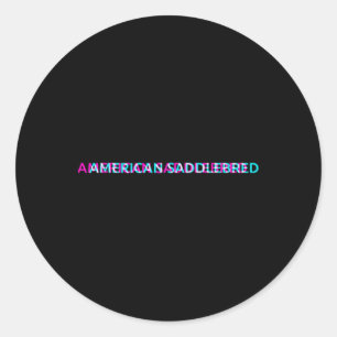 American Saddlebred Horse Breed Horseback Riding  Classic Round Sticker