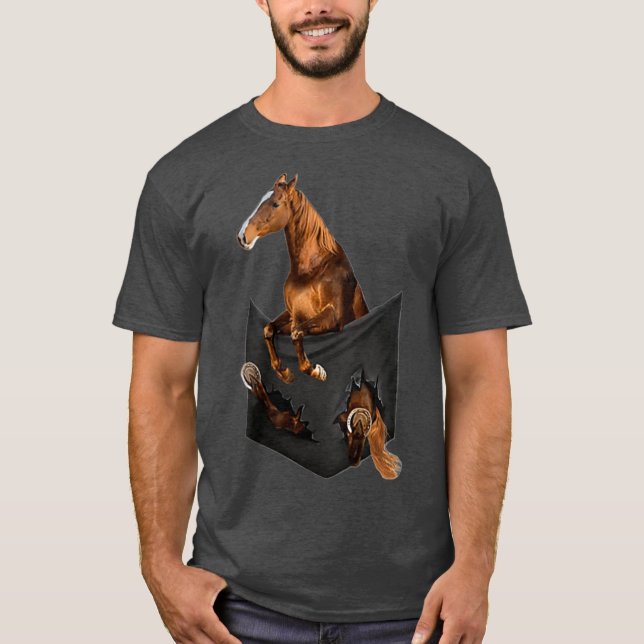American Saddlebred horse in pocket t shirt for (Front)