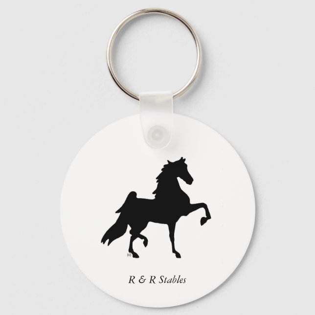 American Saddlebred Horse Key Ring (Front)