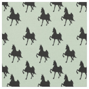 American Saddlebred Horse: Small Print, Pale Sage Fabric