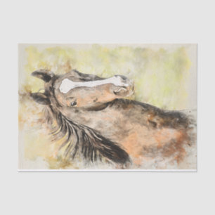 American Saddlebred Horse Watercolor Decoupage Tissue Paper