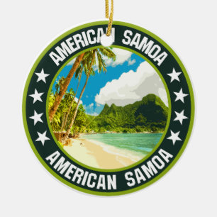 American Samoa Ceramic Ornament