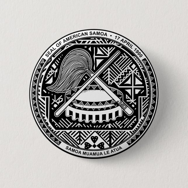 American Samoa Coat of Arms 6 Cm Round Badge (Front)