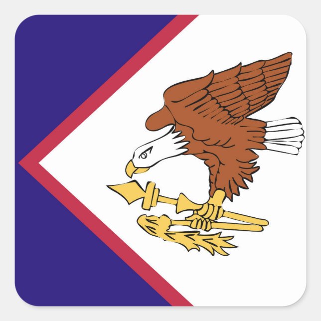 American Samoa Flag Emblem Square Sticker (Front)