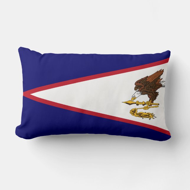 American Samoa Flag Lumbar Cushion (Front)