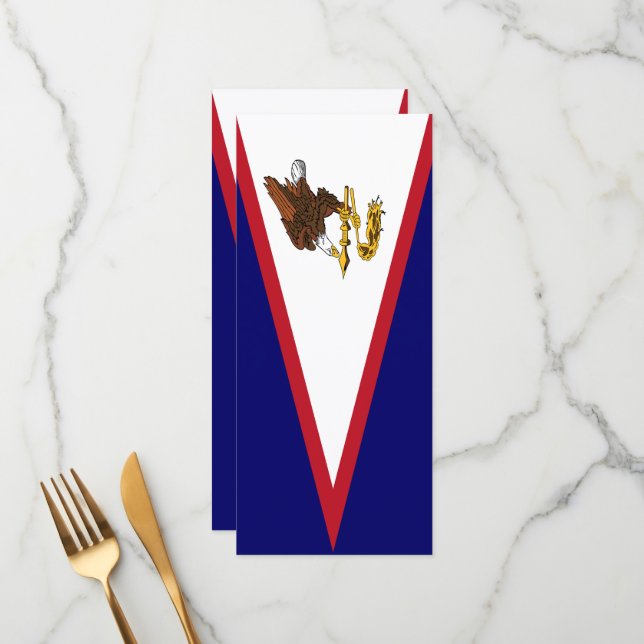 American Samoa flag Menu (Front/Back In Situ)