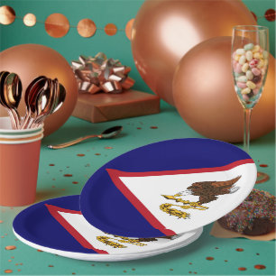 American Samoa flag Paper Plate