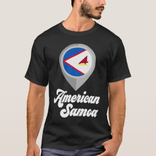 AMERICAN SAMOA Flag Pin I Love Travel T-Shirt