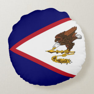 American Samoa flag Round Cushion