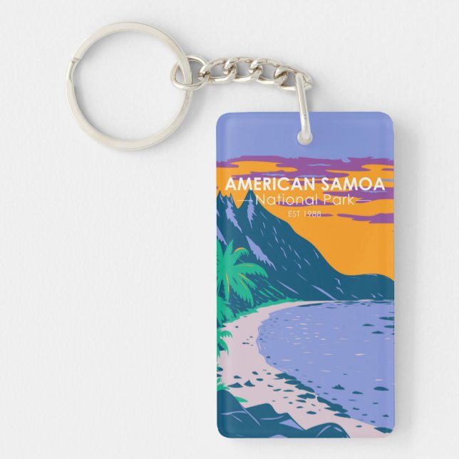American Samoa National Park Ofu Beach Key Ring (Front)