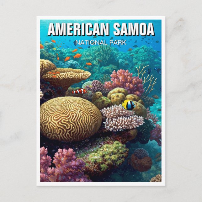 American Samoa National Park Travel Postcard (Front)