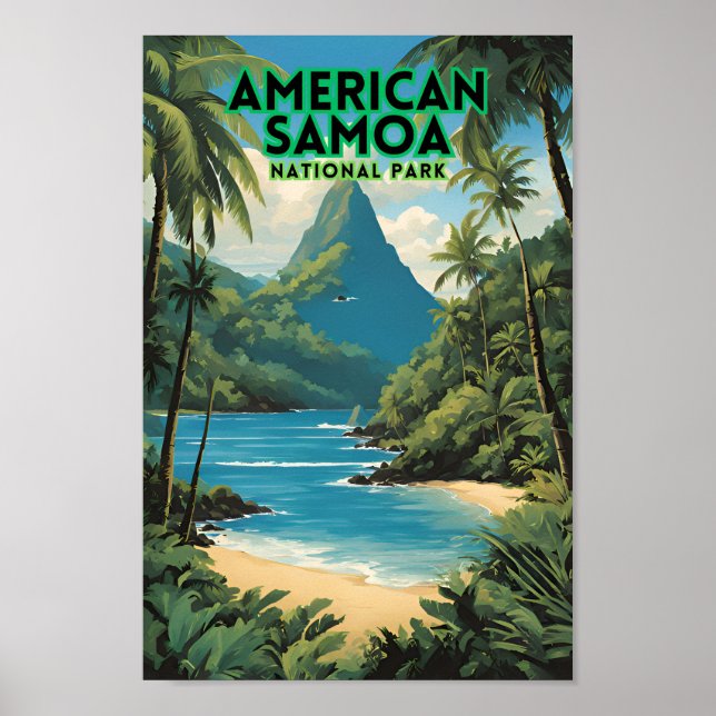 American Samoa National Park Travel Poster (Front)