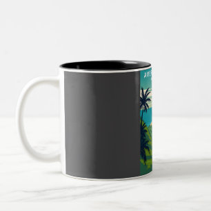 American Samoa National Park Vintage Travel Poster Two-Tone Coffee Mug