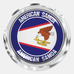 American Samoa Round Emblem Classic Round Sticker