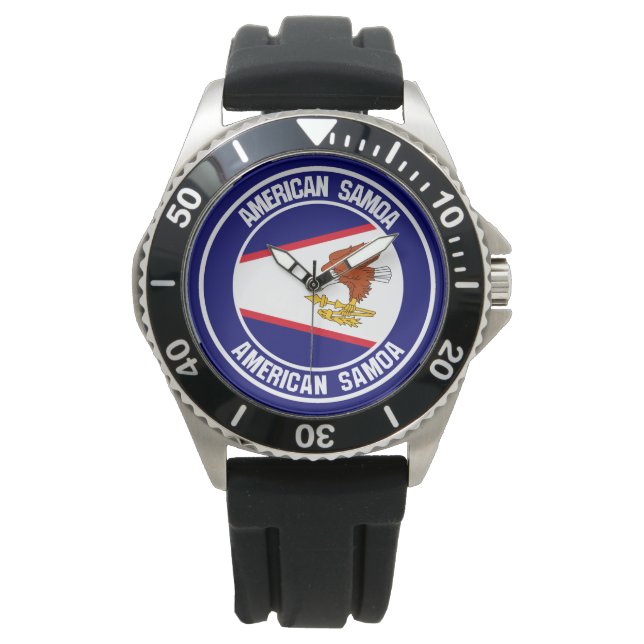 American Samoa Round Emblem Watch (Front)