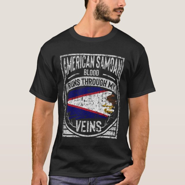 American Samoan Blood Runs Through My Veins T-Shirt (Front)