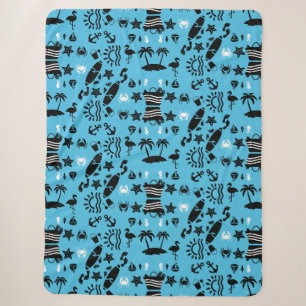 American Sand And Beach Decor Sherpa Blanket