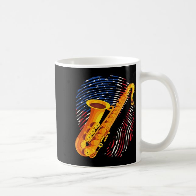 American Saxophone Player Saxophonist Jazz Band Me Coffee Mug (Right)