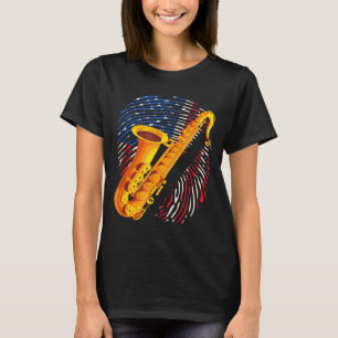 American Saxophone Player Saxophonist Jazz Band Me T-Shirt
