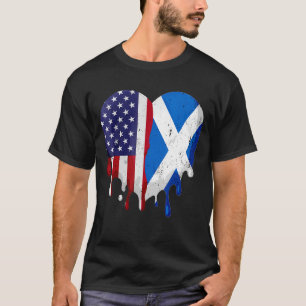 American Scottish Heritage Month Scotland Flag Hea T-Shirt