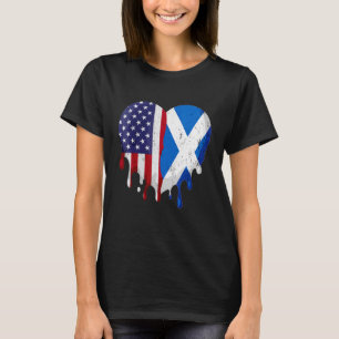 American Scottish Heritage Month Scotland Flag Hea T-Shirt