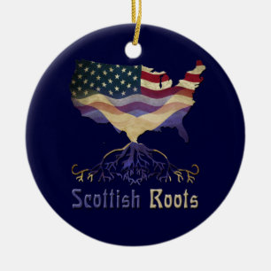 American Scottish Roots Ornament