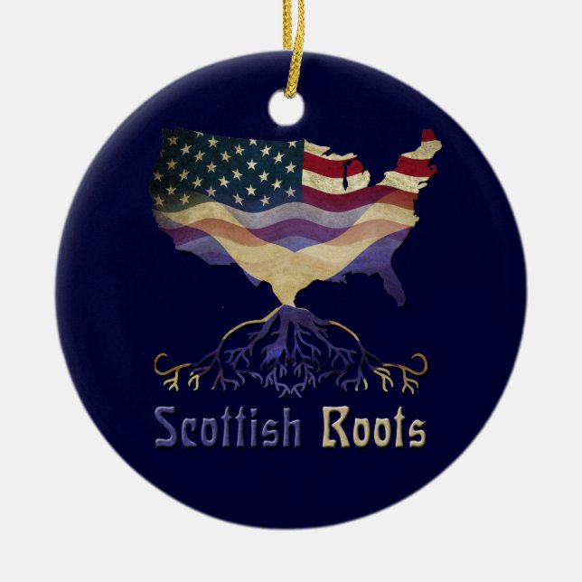American Scottish Roots Ornament (Front)