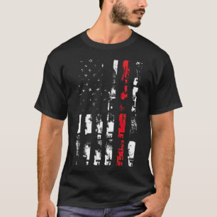American Semi Truck Driver 18 Wheeler Patriotic ga T-Shirt