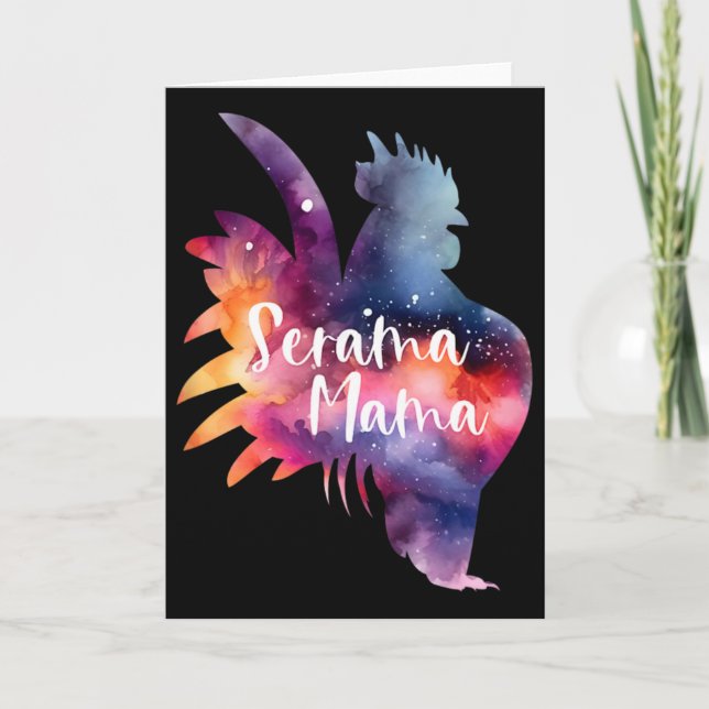 American Serama Mama Show Chicken Hen Rooster Tiny Card (Front)