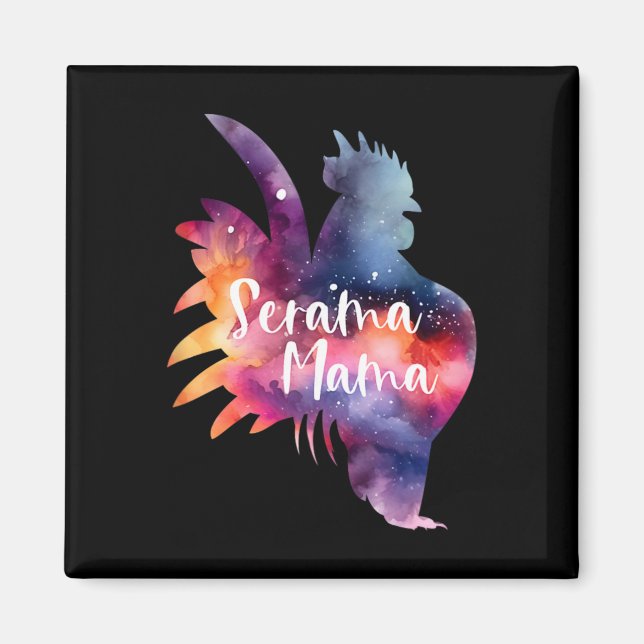 American Serama Mama Show Chicken Hen Rooster Tiny Magnet (Front)