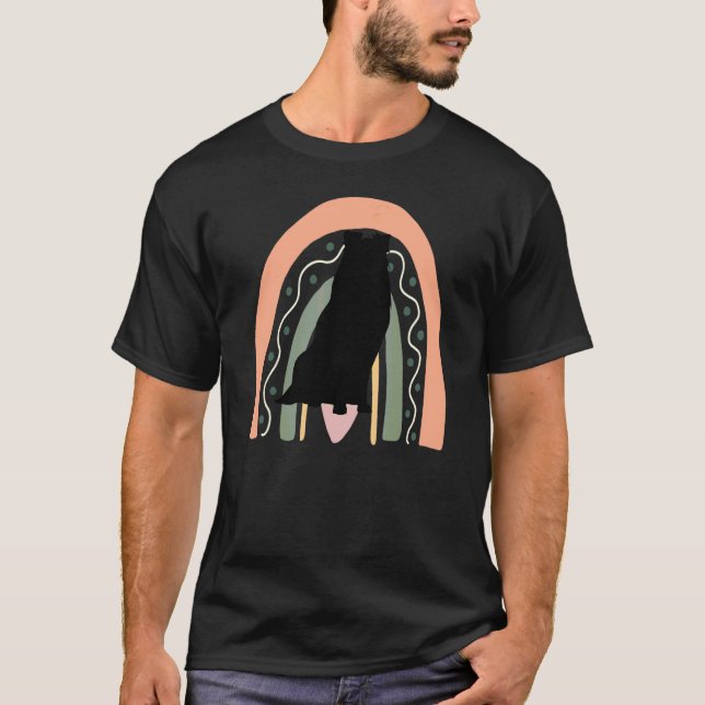 American Sheperd Dog With Rainbow 1 T-Shirt (Front)