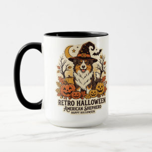 American Shepherd Halloween Retro Dog Lover Coffee Mug