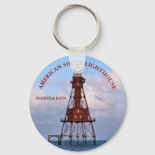 American Shoal Lighthouse, Florida Round Key Ring