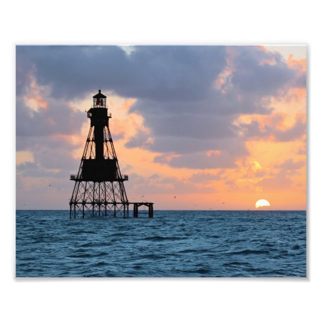 American Shoal Lighthouse, Florida Satin Photo (Front)