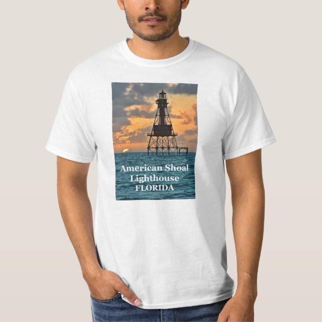 American Shoal Lighthouse, Florida T-Shirt (Front)